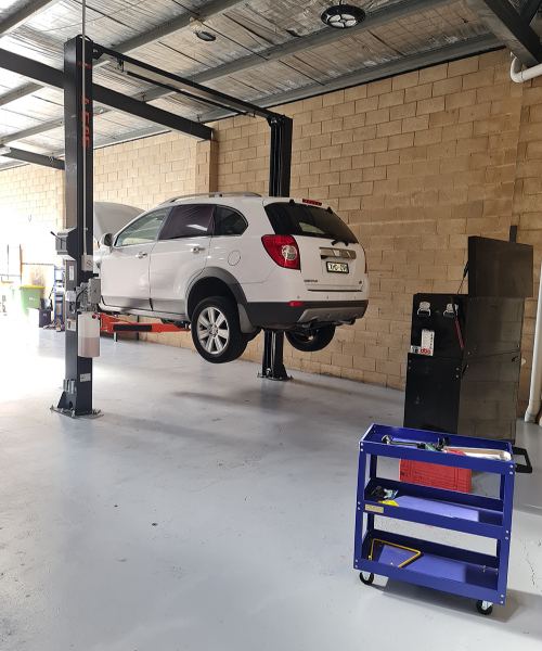 View of a shop offering European car maintenance services